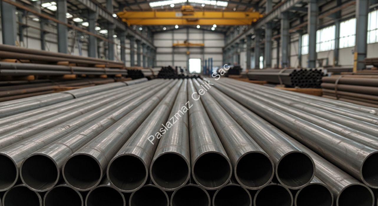 Farklı ebat ve kalınlıklarda çelik çekme borular